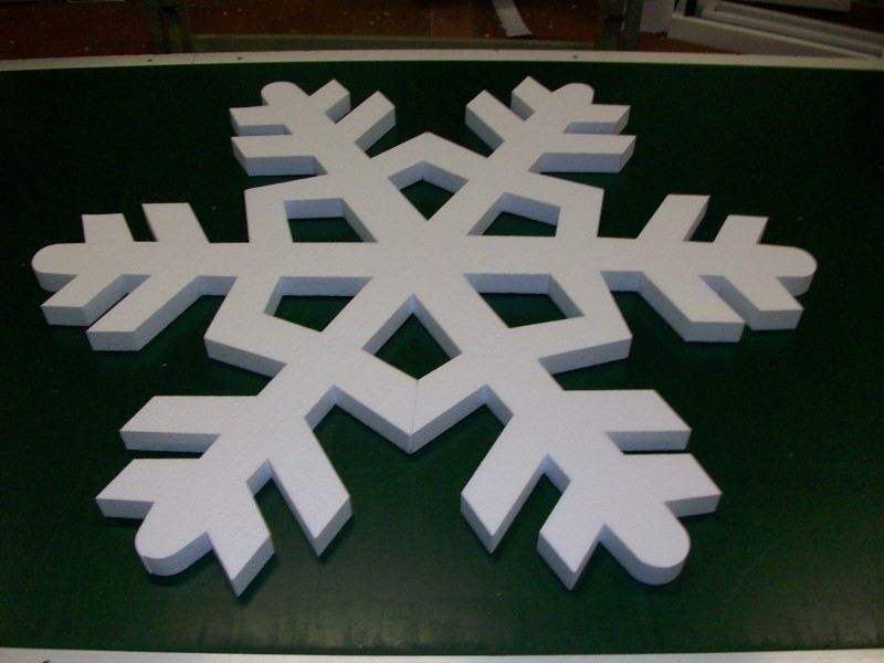 scenografie in polistirolo fiocco-di-neve